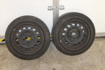 Winterkomplettrad 2x Stahl 205/55 R16 91H Dunlop Wintersport 5